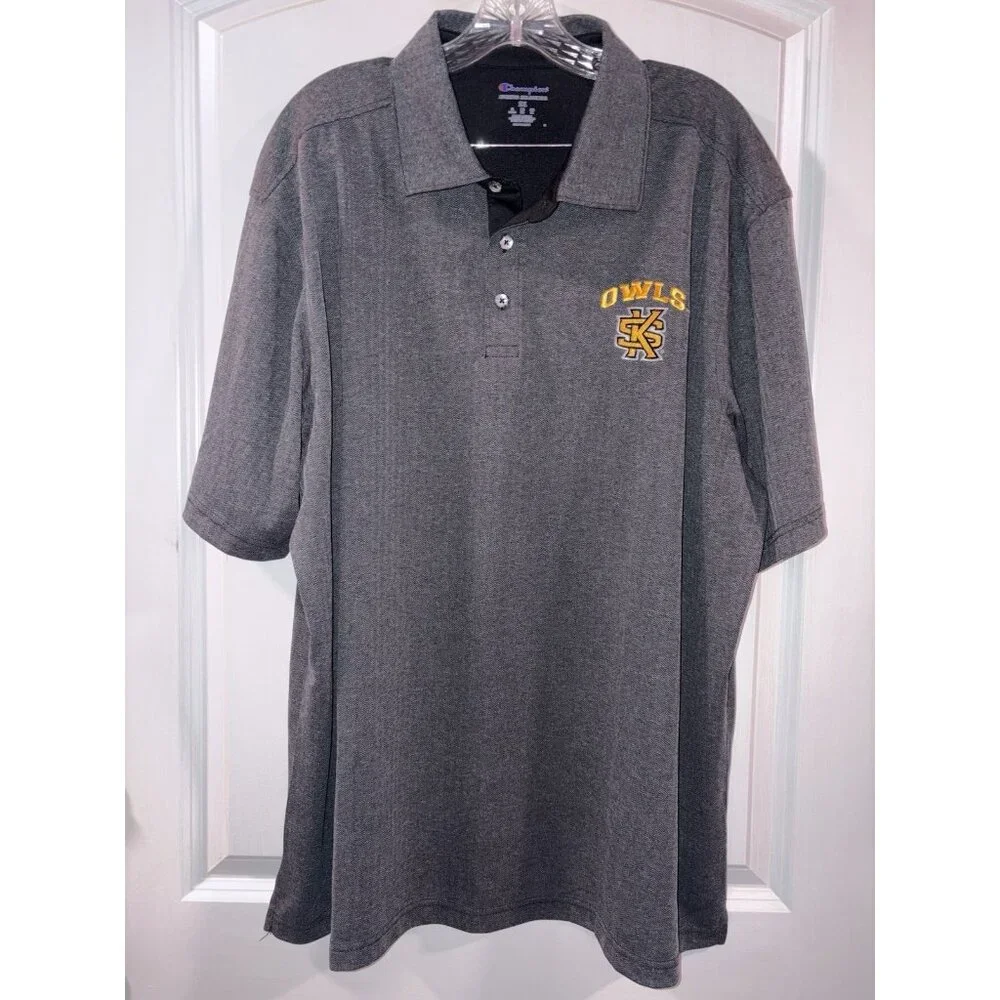 Kennesaw State University Men’s‎ XL Polo Shirt KSU Owls Gray Fast Shipping!